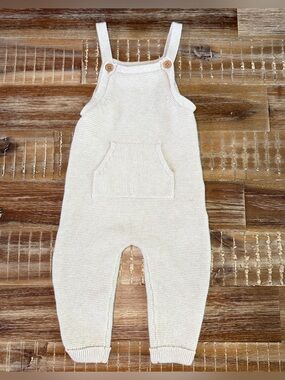 Little Planet by Carter's Organic Cotton Sweater Knit Button Tank Romper 12m